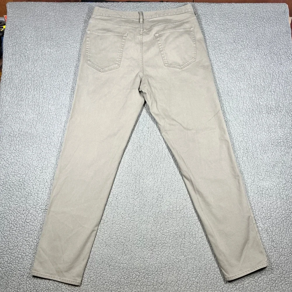 Banana Republic Traveler Pants Athletic Tapered Fit Khaki Tan 36x34 (36x32)